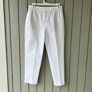 Theory White Easy Trouser Classic Chino Pants | Size Small